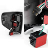 Fit 09-14 Ford F150 LED Halo Projector Black Headlight+Red LED Tail+3rd Brake