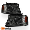 For 2004-2008 F150 Smoked Headlights + Styleside Black Tail Lamp Pair Left+Right