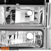 Fit 94-98 GMC C/K 1500 Yukon Suburban Clear Headlights+Bumper Lights+Corner Lamp