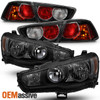 Fit 08-17 Lancer 08-15 Evolution EVO X Black Smoked Headlights + Tail Lights