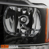 Fits 99-04 Grand Cherokee Black Headlights + Smoke Halo Projector Fog Lights