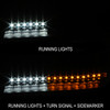 Fit 1999-2006 GMC Sierra Yukon XL Black Headlights+LED Bumper Signal Lights Lamp