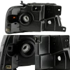 Fit 2004-2008 Ford F150 F-150 Black Smoked Headlights + LED Tail Lights