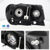 Fits 99-04 Grand Cherokee Amber Black Headlights Replacement + Black Tail Lights