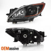 Fit 2010-2013 Mazda 3 Mazda3 Halogen BLK Headlights Light 10 11 12 13 Left+Right