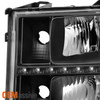 Fit [GMT900 Upgrade Kit] 2007-2013 GMC Sierra Pickup Black LED DRL Headlights