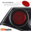 Fits 00-02 Eclipse Black Bezel Headlights Replacement + Black Tail Lights Lamps