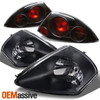 Fits 00-02 Eclipse Black Bezel Headlights Replacement + Black Tail Lights Lamps