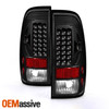 For 97-99 F250 97-03 F150 04 Heritage Black Headlight + LED Tail Light Lamp Pair
