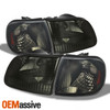 For 97-99 F250 97-03 F150 04 Heritage Smoked Headlight+ LED Tail+ 3Rd Brake Lamp
