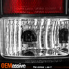 Fits 07-13 GMC Sierra Black Bezel Headlights Replacement + Black LED Tail Lights