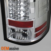 Fits 07-13 Sierra Chrome Clear Headlights Replacement + Chrome LED Tail Lights