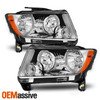 Fits 2011-2013 Jeep Grand Cherokee/ 2011-2017 Compass Headlights Pair Left+Right