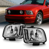 Fit 2005 2006 2007 2008 2009 Ford Mustang Headlights Pair Lamps Left+Right 05-09