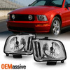 Fit 2005 2006 2007 2008 2009 Ford Mustang Headlights Pair Lamps Left+Right 05-09