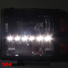 Fits F250/350 Excurision Black Headlights + Smoke Halo Projector Fog Lights Lamp