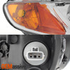 Fits 2006-2011 Honda Civic Sedan Chrome Amber Corner Headights Replacement Set