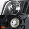 Fit 2005 2006 2007 2008 2009 Ford Mustang Black Headlights Pair Lamps Left+Right