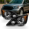 Fits 2007-2011 Honda CR-V Black Headlights Complete Replacement 07 08 09 10 11