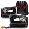 Fit 1999-2003 Ford F250 F350 F450 F550 Super Duty Black Headlights + Tail Lights