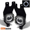 Fits F250/350 Excurision Clear Headlights + Clear Halo Projector Fog Lights Lamp