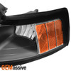 Fits 99-04 Mustang Amber Black Bezel Factory Style Headlights Headlamps Pair L+R