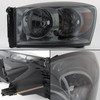 Fit 2006-2008 Dodge Ram 1500 06-09 2500 3500 Headlights Lights Pair Left+Right