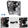 Fits 99-04 Grand Cherokee Chrome Headlights Replacement + Clear Tail Lights Lamp