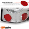 Fits 99-04 Grand Cherokee Chrome Headlights Replacement + Clear Tail Lights Lamp