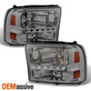 Fits 99-04 F250/350/450/550 Superduty Smoke Headlights + Smoked LED Tail Lights
