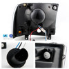 Fits F250/350 Excurision Smoke Headlights + Smoke Halo Projector Fog Lights Lamp