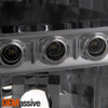 Fits F250/350 Excurision Smoke Headlights + Smoke Halo Projector Fog Lights Lamp