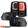 For 09-18 Ram 1500 10-18 Ram 2500/3500 Black Smoke Headlight + LED Bar Tail Lamp