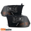 For 09-18 Ram 1500 10-18 Ram 2500/3500 Black Smoke Headlight + LED Bar Tail Lamp