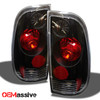 For 97-03 F150 04 Heritage 97-99 F250 Black Headlight+Corner Light+Blk Tail Lamp