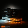 Fit 1999-2006 GMC Sierra Yukon XL Headlights + LED Bumper Signal Lights Lamps