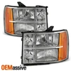 Fit 2007-2013 GMC Sierra 1500 07-14 2500HD 3500HD Headlights Replacement Lamps