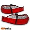 For 98-00 Honda Accord 4Door Sedan Black Headlight+Red Tail Lamp w/ Trunk Piece