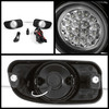 Fits 99-04 Grand Cherokee Chrome Headlights + Full White LED Fog Lights w/Switch