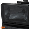 Fits 88-93 GMC C/K C/10 Smoke Headlights+LED Bumper+Black Smoke LED Tail Lights