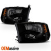 Fit Black Smoked 2009-2018 Dodge Ram 1500 10-18 2500 3500 Quad Style Headlights