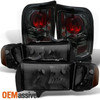 Fit 1999-2002 Dodge Ram Sport Model Pickup Smoked Headlights+Tail Lights Lamps