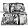 Fit 1993-1997 Ford Ranger Clear Headlights Replacement+Turn Signal Corner Lights