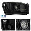 Fit 2007-2008 Dodge Ram 1500 2500 3500 Black Smoked Headlights+LED Tail Lights