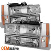 Fit 88-93 Chevy/GMC Suburban Silverado Sierra Yukon Blazer Headlights + Bumper