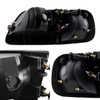 Fit Black Smoked 1997-2003 Ford F150 F-150 Headlights + LED Tail Lights Lamps
