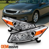 Pair Headlight Replacement For 2008-2012 Honda Accord 2Door Coupe Halogen Chrome