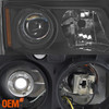 Fits 2010-2015 GMC Terrain OE Style Black Halogen Only Headlights Replacement