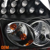 Fits 08-10 Chrysler 300C Black Bezel Headlights Pair + Black LED Tail Light Lamp