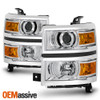 Fit 2014-2015 Chevy Silverado 1500 Pickup Projector Headlights Lamp Left+Right
